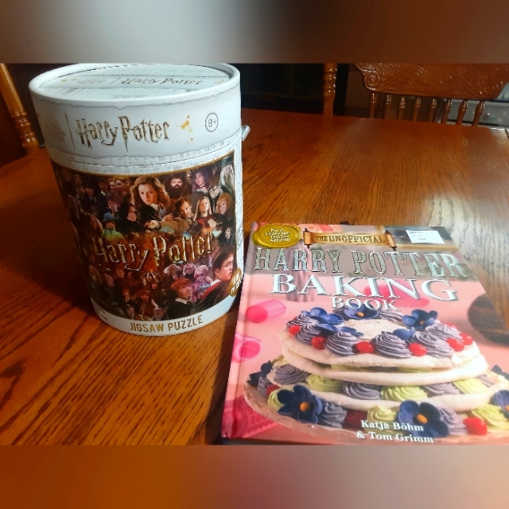 Harry potter bundle- puzzle and baking book- NWT
